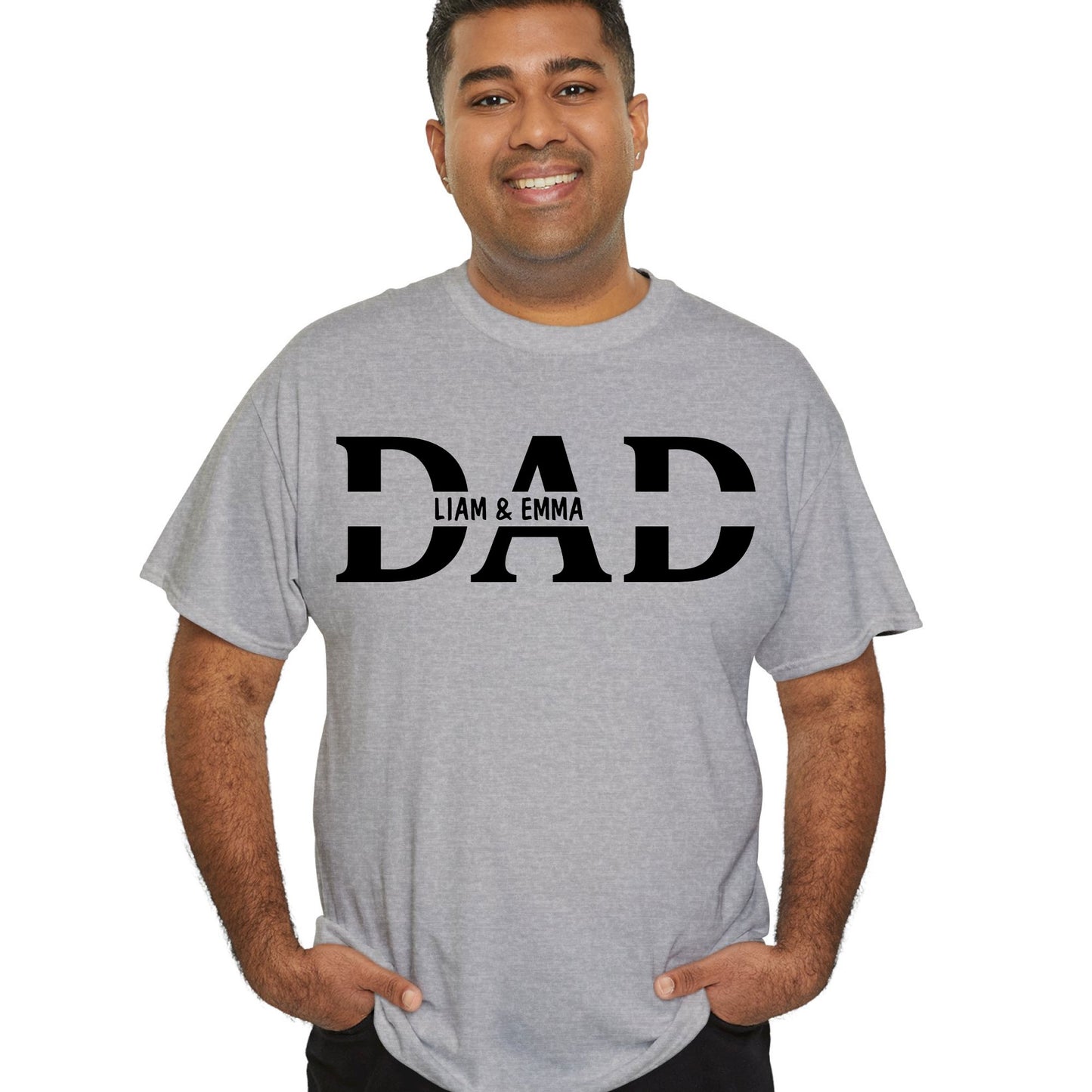 Custom Dad Shirt with Kid Names