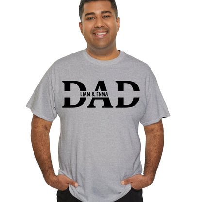 Custom Dad Shirt with Kid Names