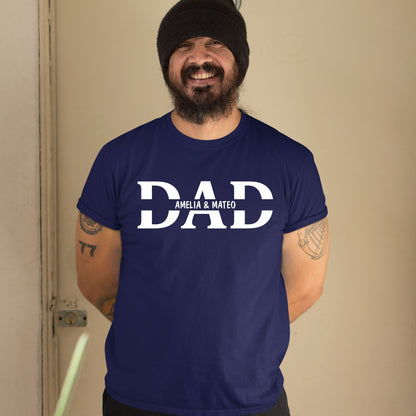 Custom Dad Shirt with Kid Names