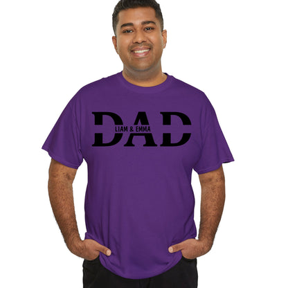Custom Dad Shirt with Kid Names