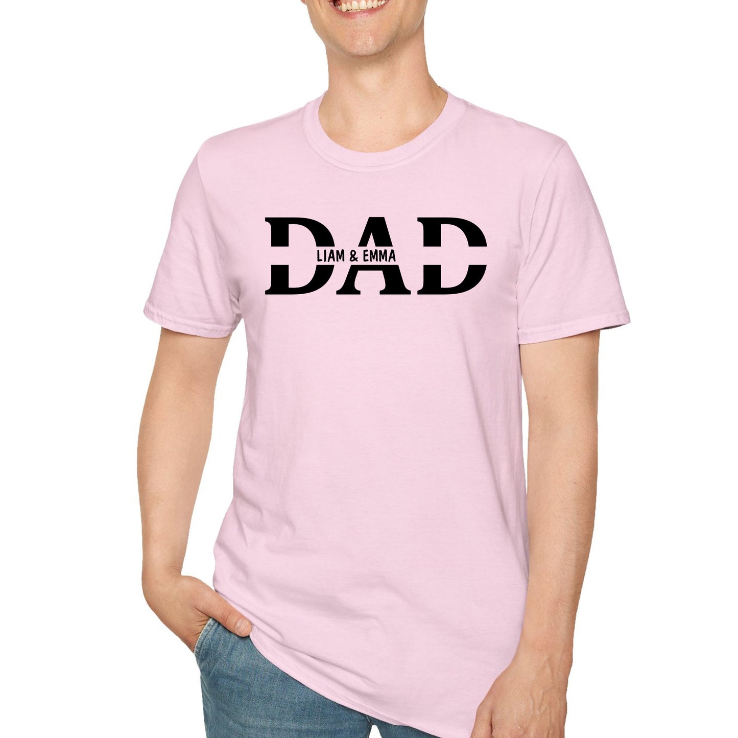 Custom Dad Shirt with Kid Names