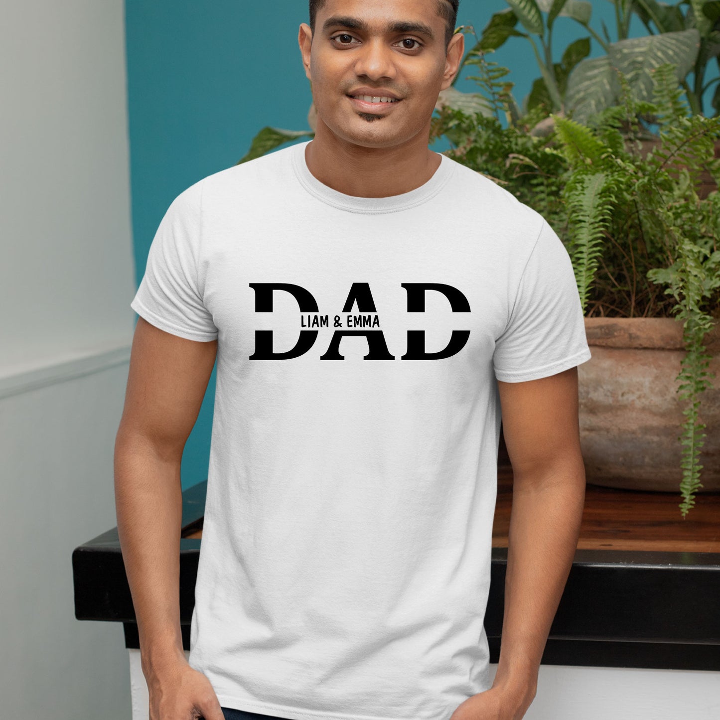 Custom Dad Shirt with Kid Names