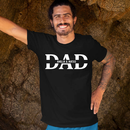 Custom Dad Shirt with Kid Names