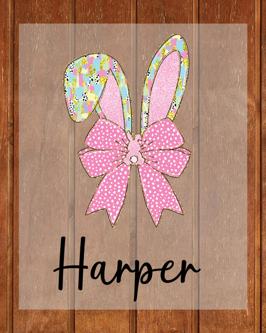 Custom Easter Bunny Girls DTF Sheet