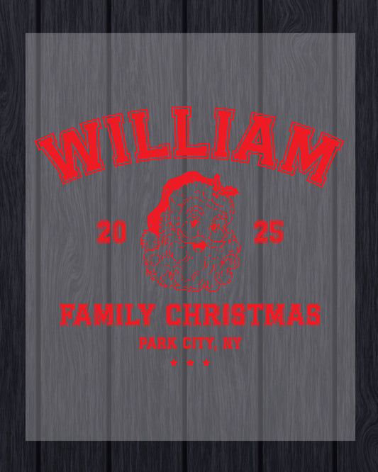 Custom Family Christmas DTF Transfer Ready to Press