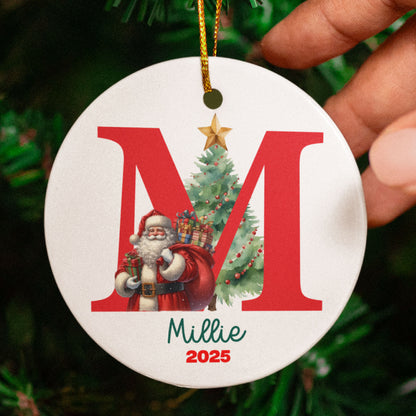 Custom Initial Christmas Ornament With Name