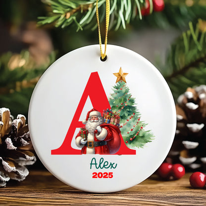 Custom Initial Christmas Ornament With Name