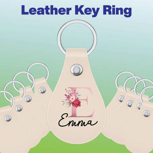 Custom Leather Key Ring Fob Kit