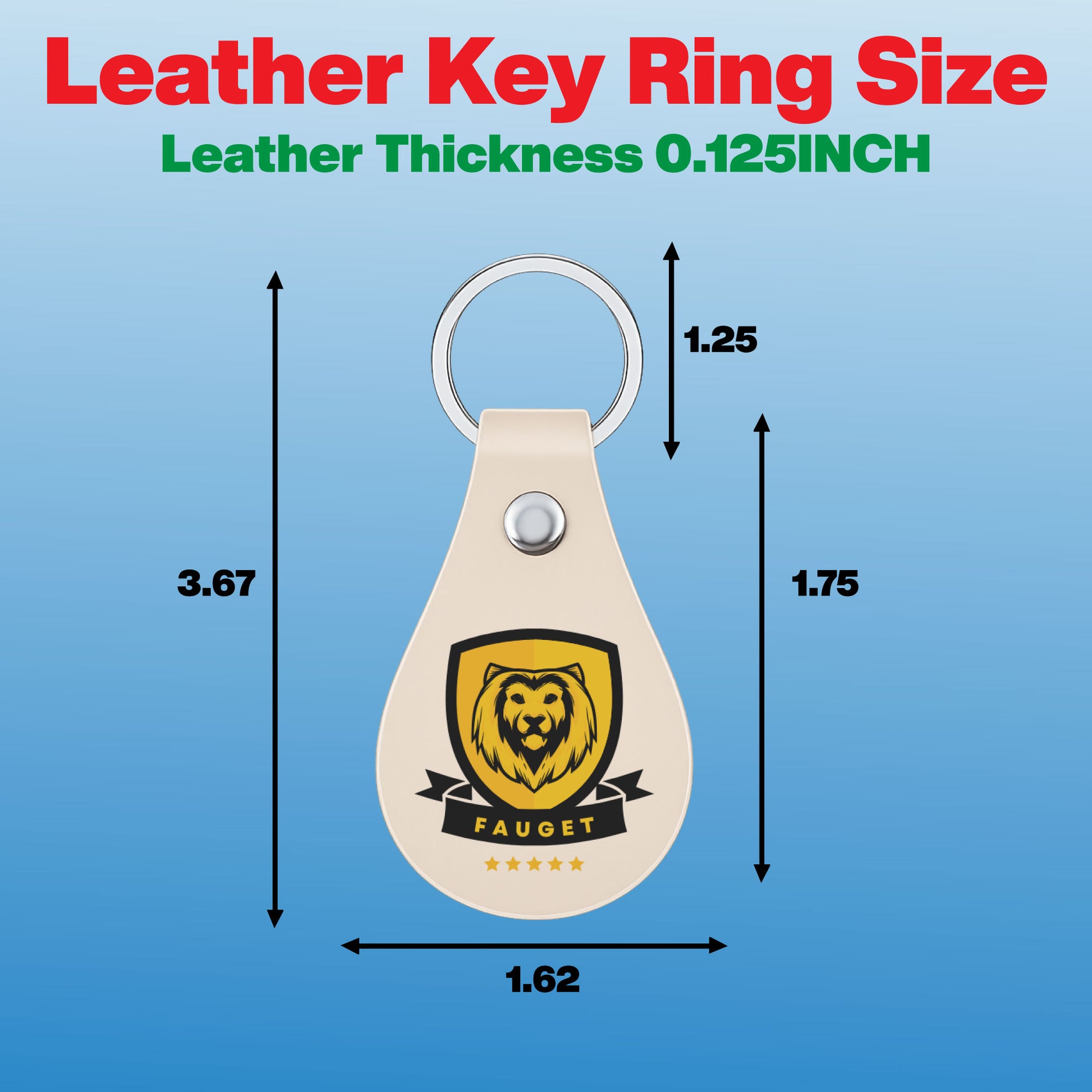 Custom Leather Key Ring Fob Kit