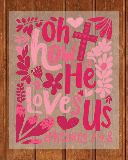 Boho Christian Love Bible verse DTF Transfer