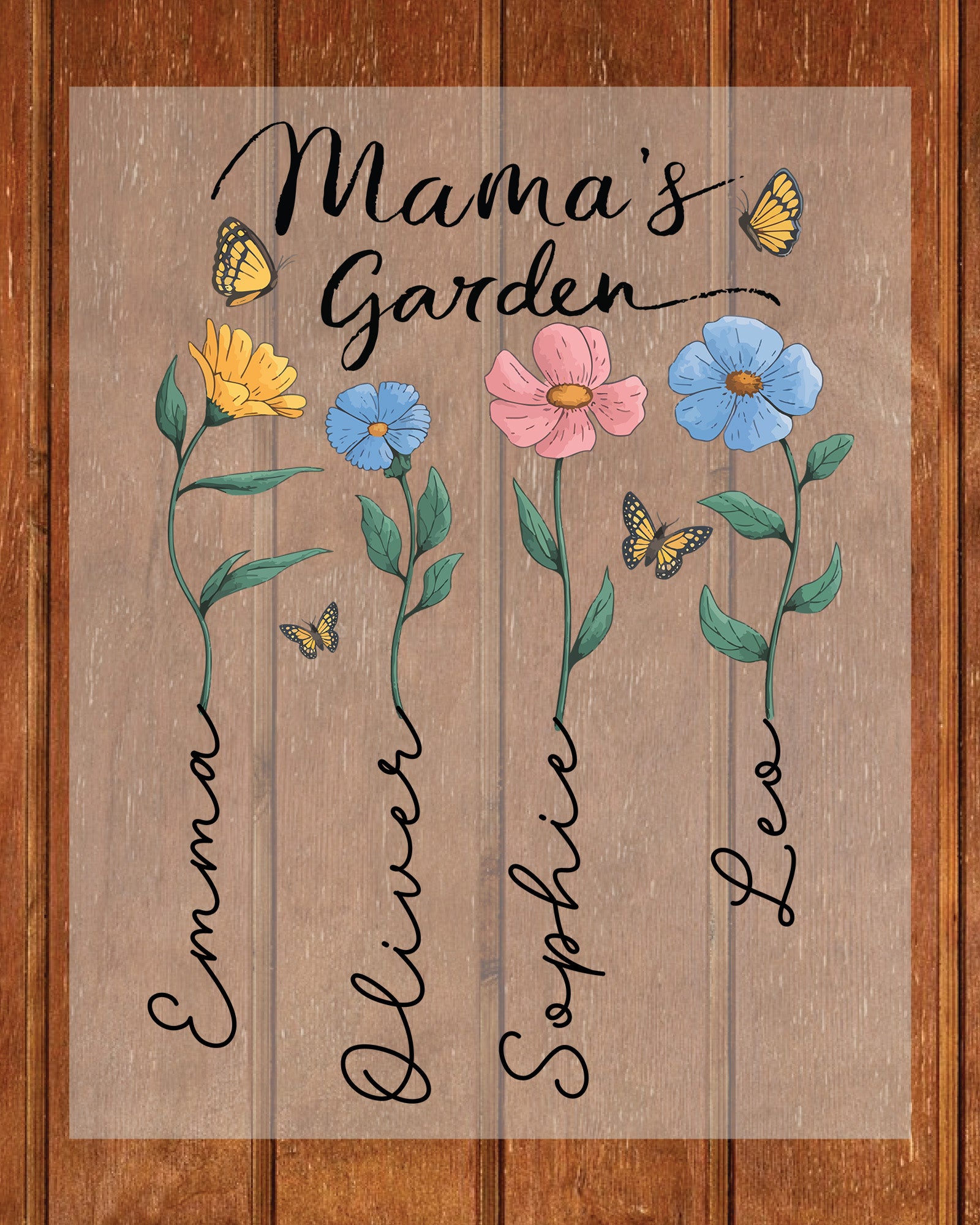 Custom Mama's Garden Mother Day DTF Transfer