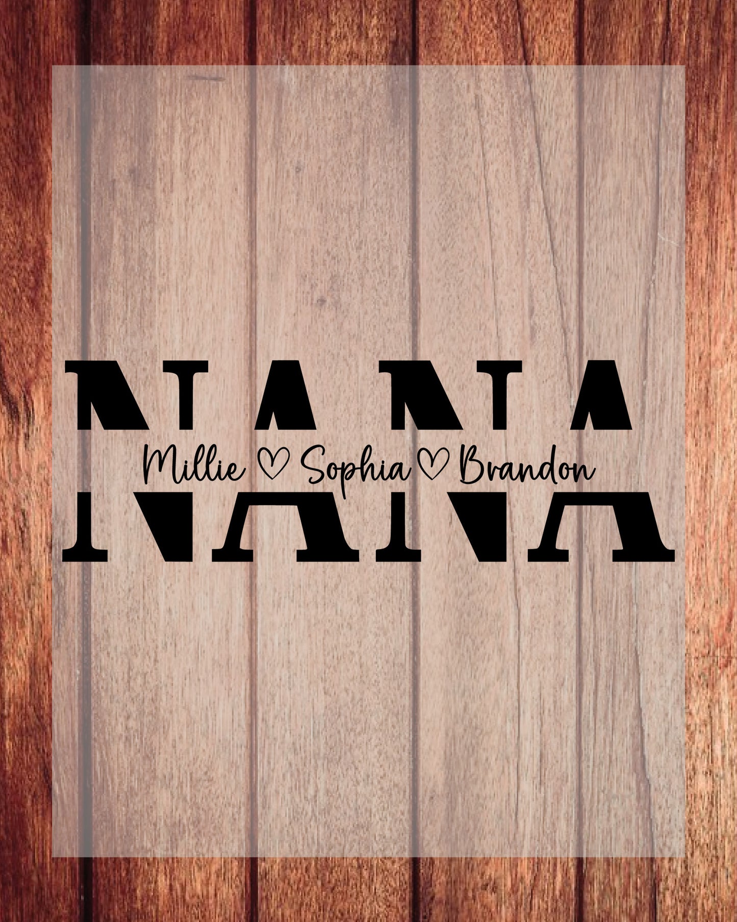 Custom Nana DTF Transfer With Kids Name