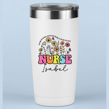 Custom Nurse Floral Coffee Mug Tumbler