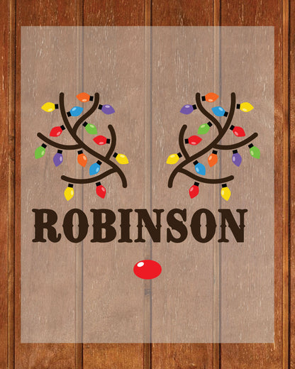 Custom Reindeer Family Christmas DTF Transfer
