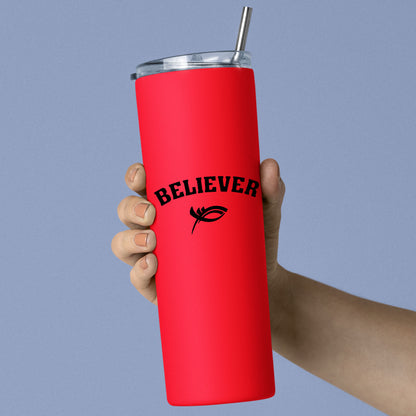 Custom Skinny Tumbler Insulated Stainless Steel Tumbler witth Lid and Straw - 20 oz