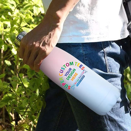 Custom Stainless Steel Water Bottle Insulated Double Wall Metal Sport Reusable Water Bottles - 17 oz