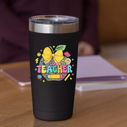 Custom Teacher Leopard Apple DTF Transfer