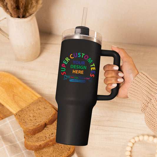 Custom Tumbler Insulated Stainless Steel Tumbler with Handle - 40 oz