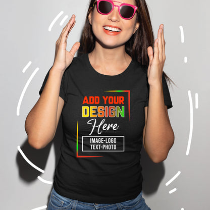 Custom Women's T Shirts With Your Photo Logo Designs Personalized Ladies Tees Girls Party Tops Customizable Shirt for Women