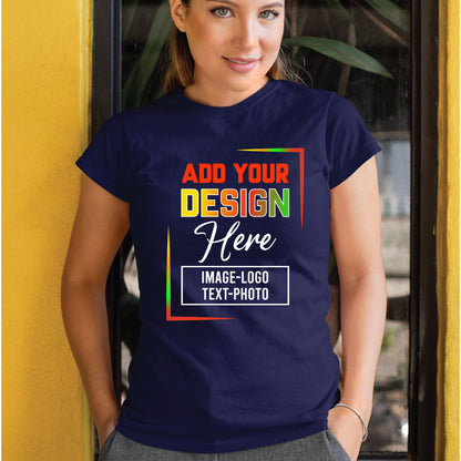 Custom Women's T Shirts With Your Photo Logo Designs Personalized Ladies Tees Girls Party Tops Customizable Shirt for Women