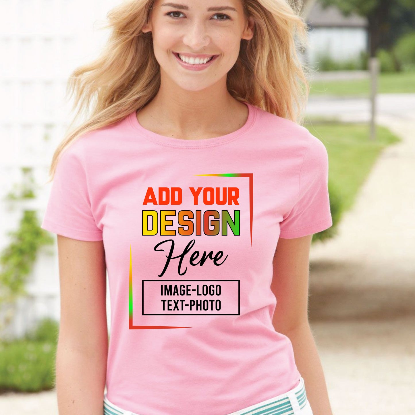Custom Women's T Shirts With Your Photo Logo Designs Personalized Ladies Tees Girls Party Tops Customizable Shirt for Women
