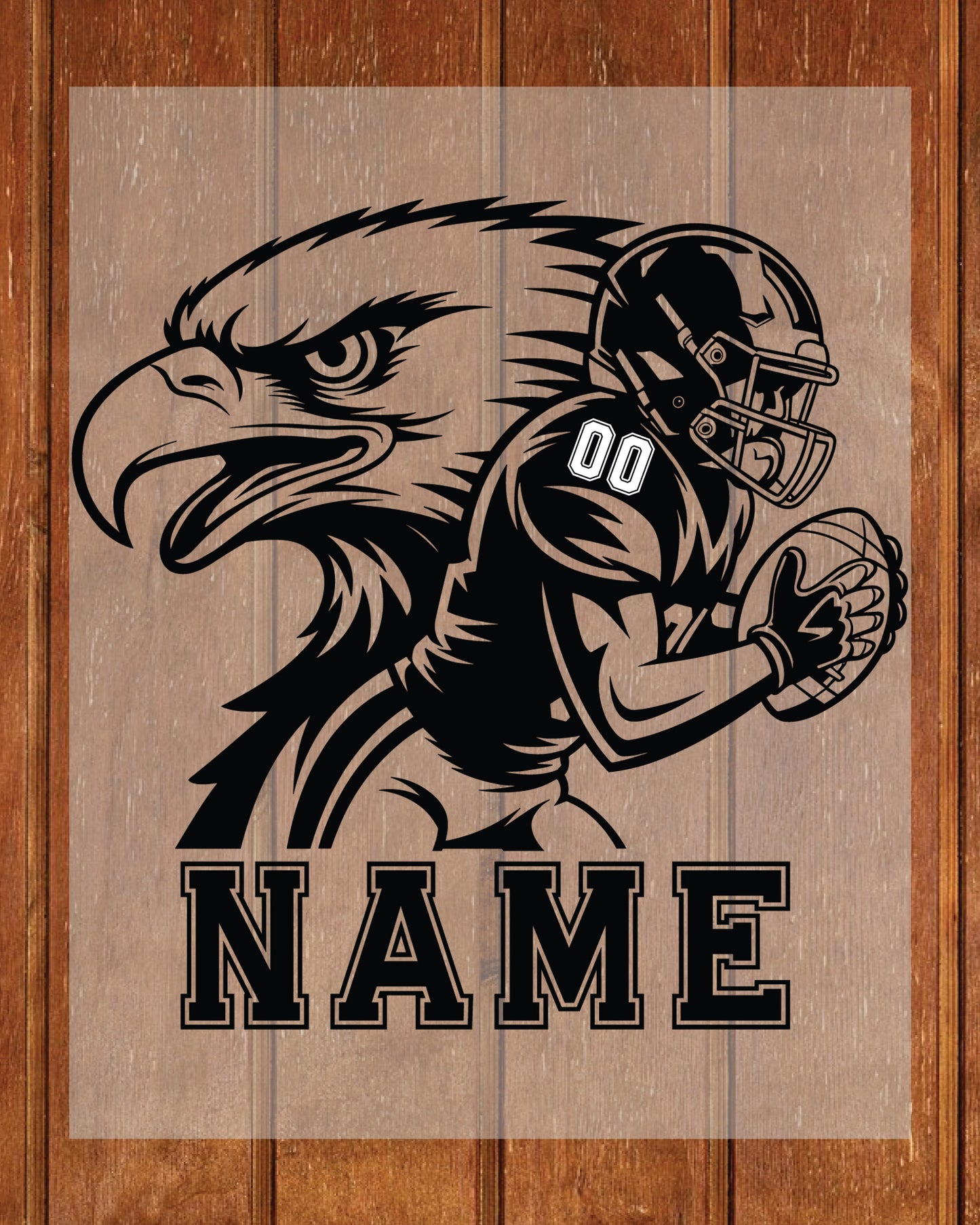Customized Eagle Football DTF Transfer Ready to Press