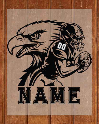 Customized Eagle Football DTF Transfer Ready to Press