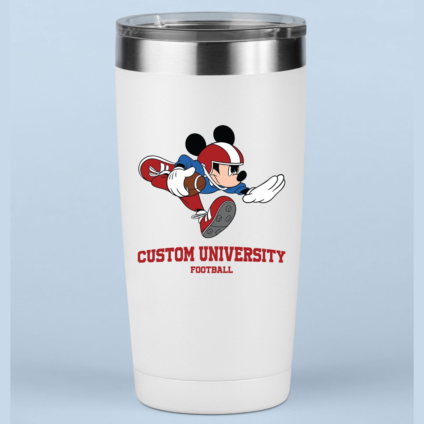 Custom University Football DTF Transfer Ready to Press, Personalized Cartoon Character Football Heat Transfer For Shirt, UV Sticker Prints