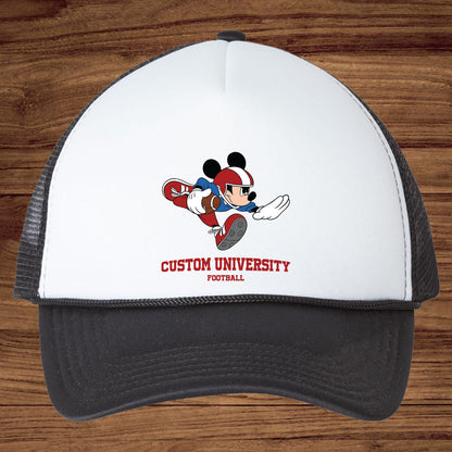 Custom University Football DTF Transfer Ready to Press, Personalized Cartoon Character Football Heat Transfer For Shirt, UV Sticker Prints