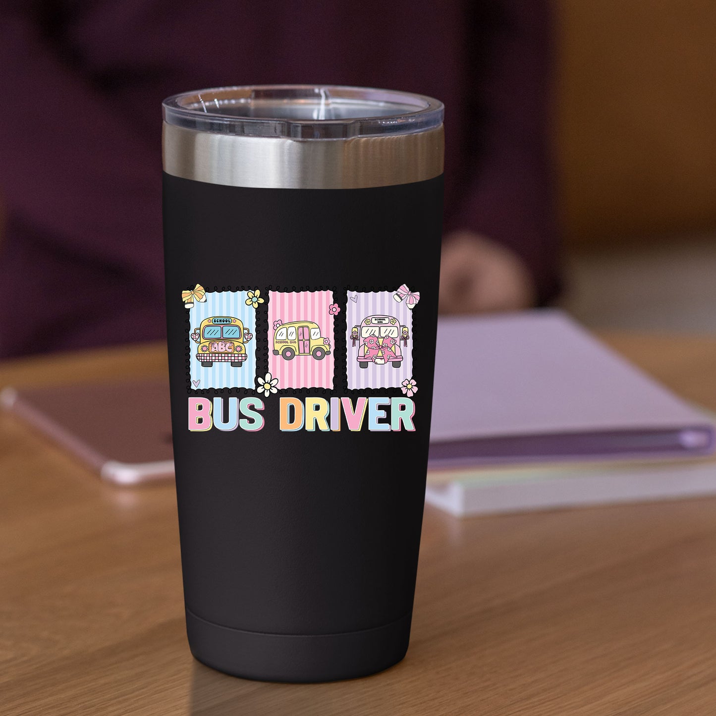 Cute Bus Driver School Bus DTF Transfer