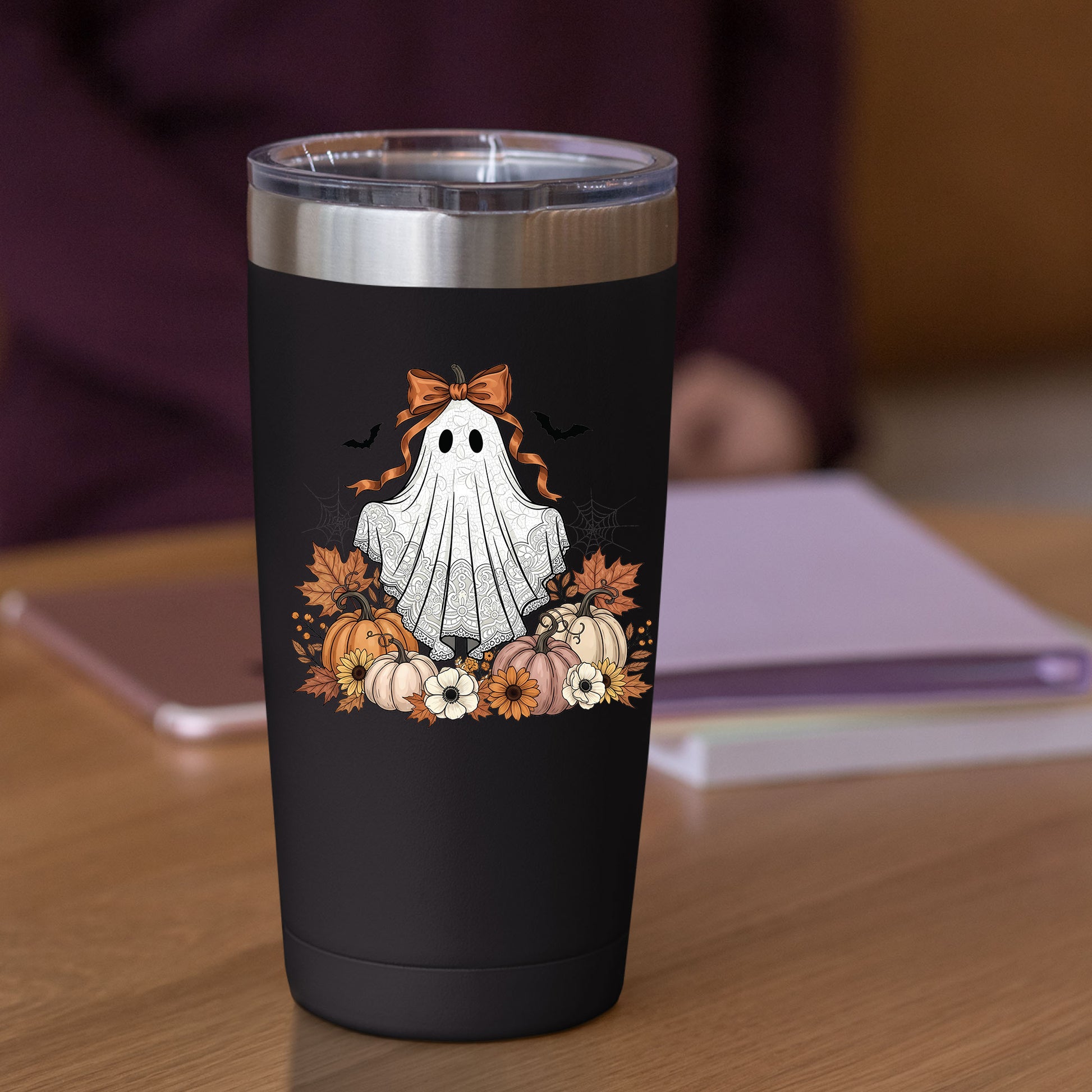 Cute Floral Halloween Lace Ghost Fall DTF Transfer