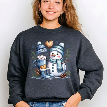 Cute Snowman Christmas DTF Transfer ready to Press, Funny Christmas Heat Transfer for Shirts, Winter Holiday X-mas UV Sticker