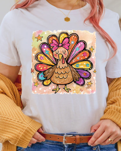 Cute Turkey DTF Transfer