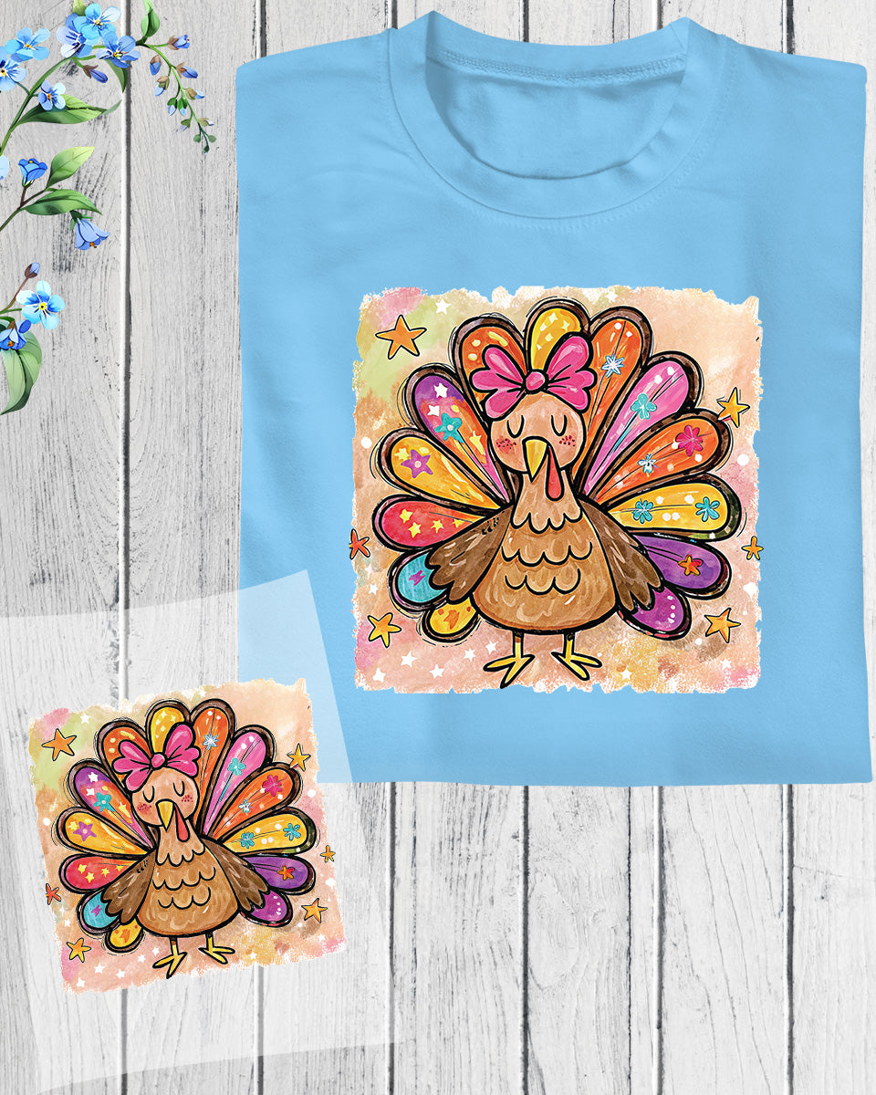 Cute Turkey DTF Transfer