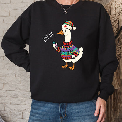 Cuff Em Nurse Christmas Sweatshirt, Nurse Practitioner Shirt, Funny Goose Nurse Sweater, Medical Humor Christmas Tees