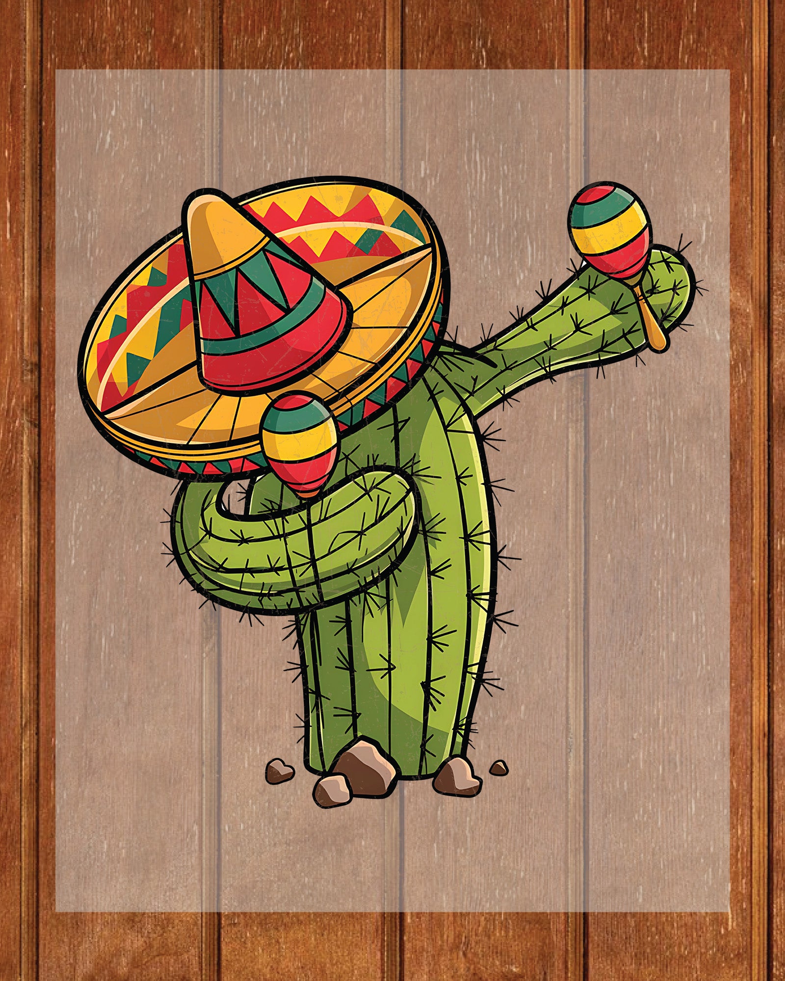 Dabbing Cactus Cinco De Mayo DTF Transfer