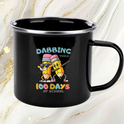 Dabbing Thru 100 Days of School DTF Transfer, Ready to Press Heat Transfer for Shirts, Fun 100 Days of School Kids Design, UV Sticker
