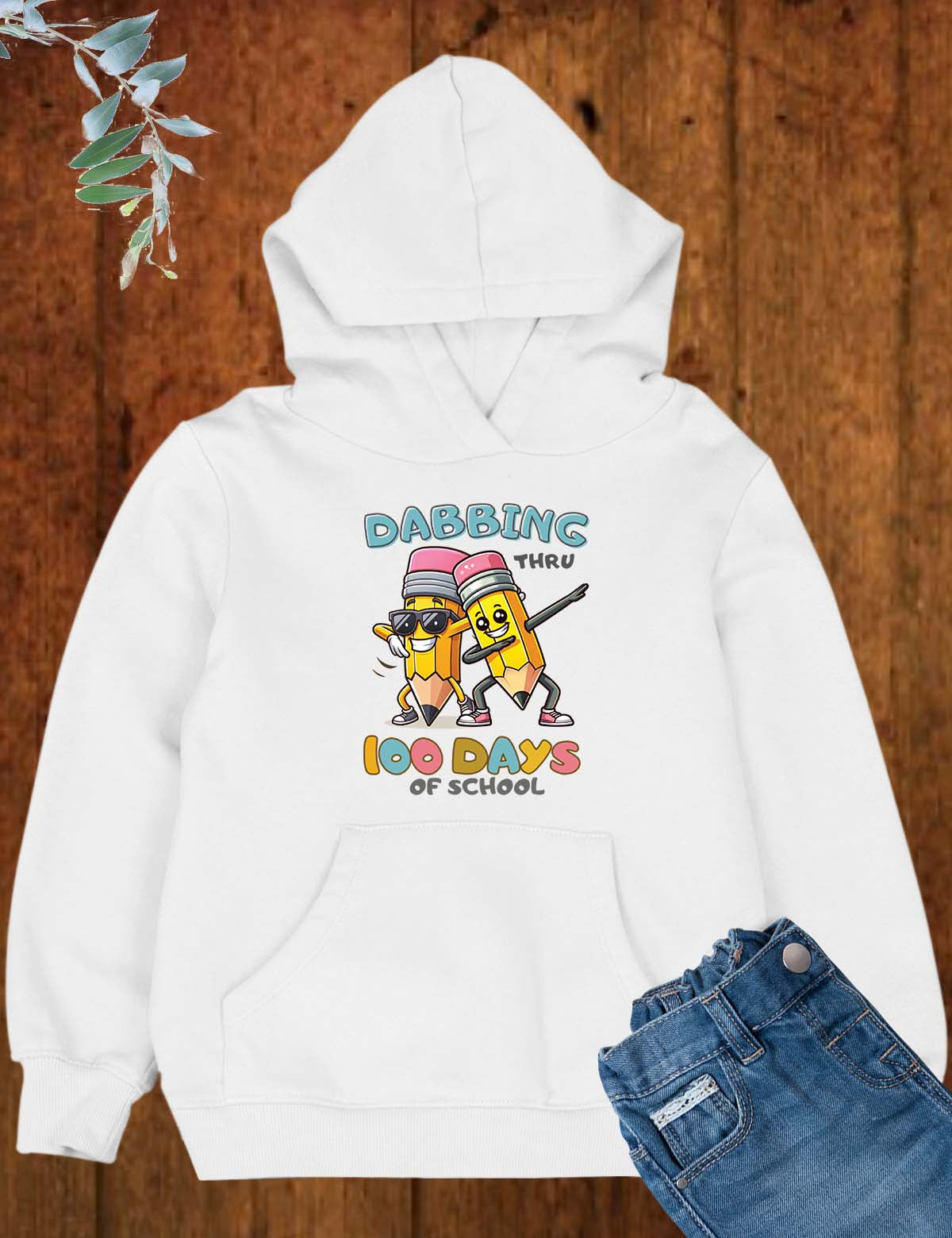 Dabbing Thru 100 Days of School DTF Transfer, Ready to Press Heat Transfer for Shirts, Fun 100 Days of School Kids Design, UV Sticker