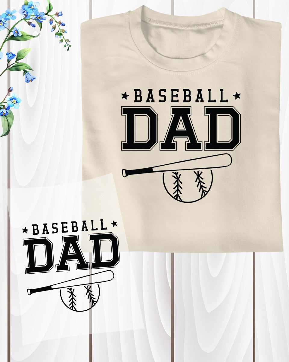 Baseball Dad Gift for him DTF Transfer Film