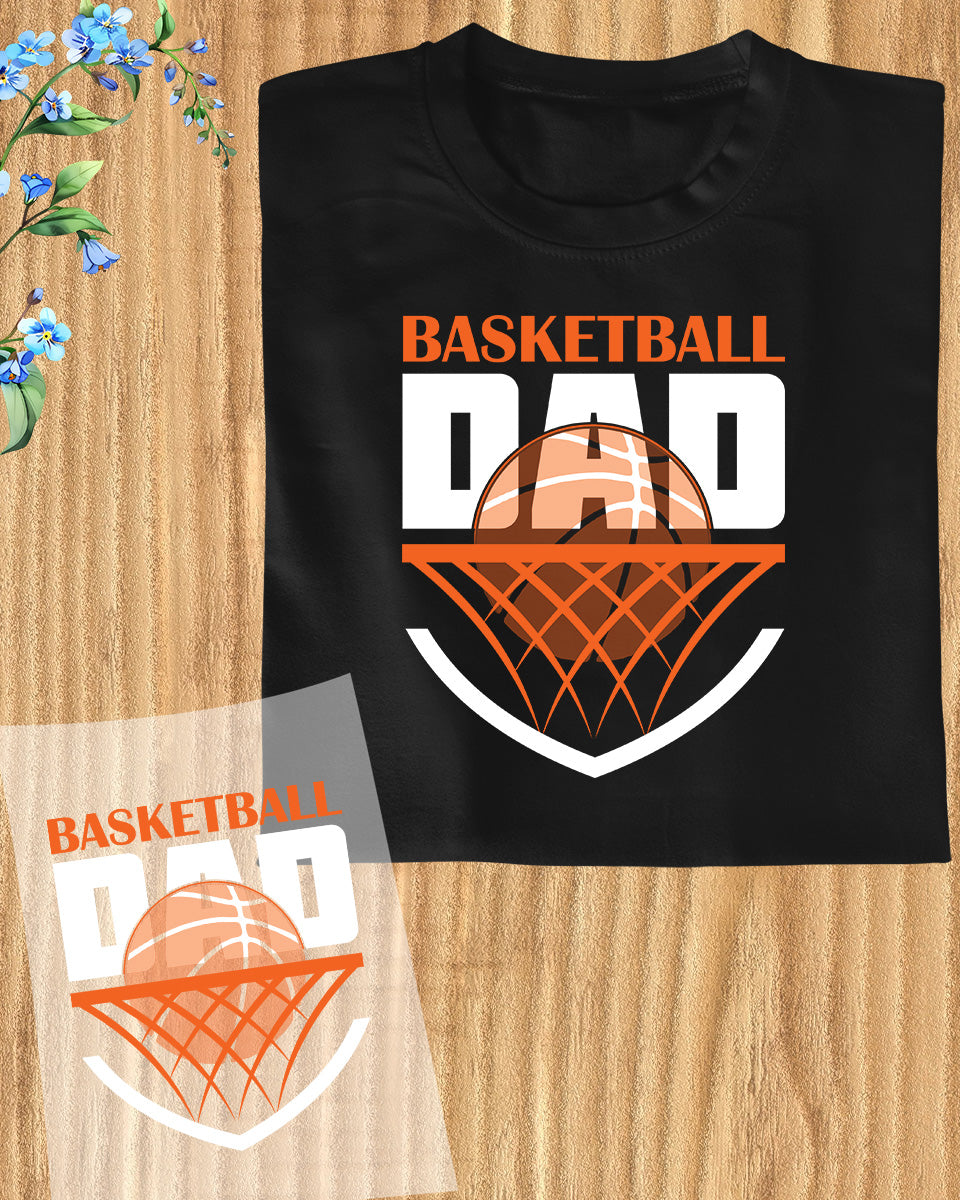 Retro Basketball Dad Gifts DTF Transfer Film
