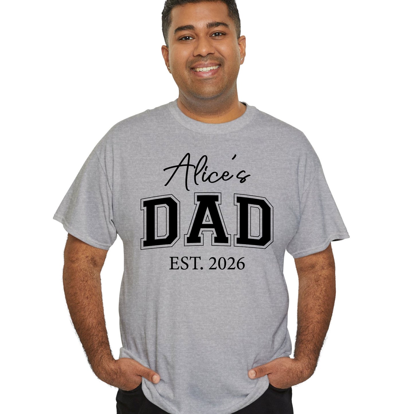Personalized Dad Sweatshirt With Kid Name, Christmas Gift for Daddy, Custom Dad Shirts, Dad with Child Name Tees