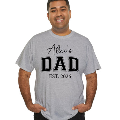 Personalized Dad Sweatshirt With Kid Name, Christmas Gift for Daddy, Custom Dad Shirts, Dad with Child Name Tees