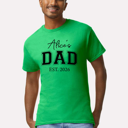 Personalized Dad Sweatshirt With Kid Name, Christmas Gift for Daddy, Custom Dad Shirts, Dad with Child Name Tees