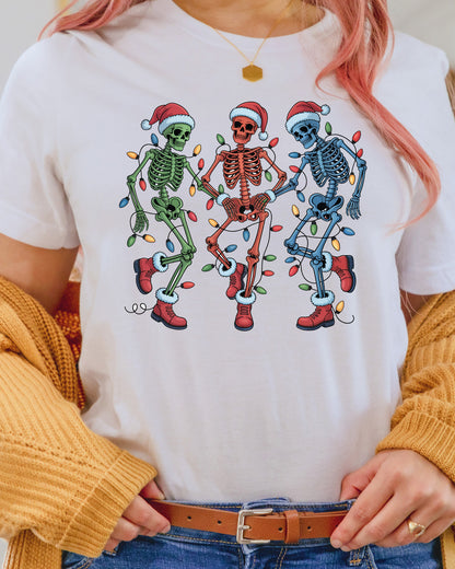 Dancing Skeleton Christmas DTF Transfer