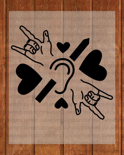 Deaf Awareness DTF Transfer Ready to Press