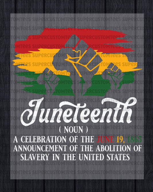 Define Juneteenth Heat Transfer for Shirts