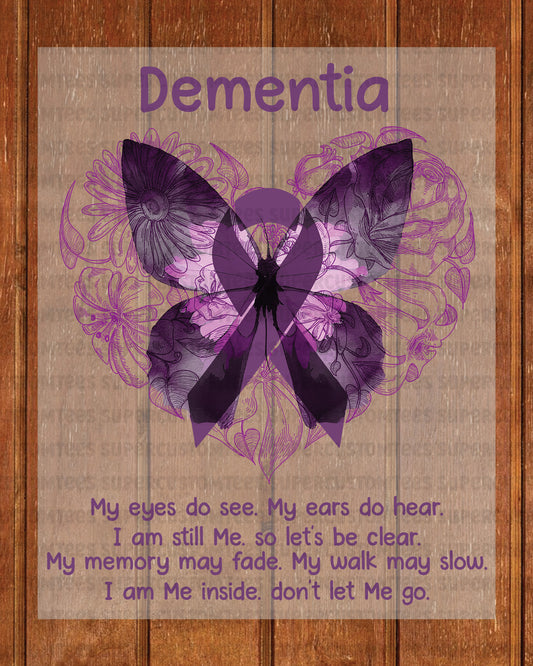 Dementia Awareness DTF Transfer Ready to Press