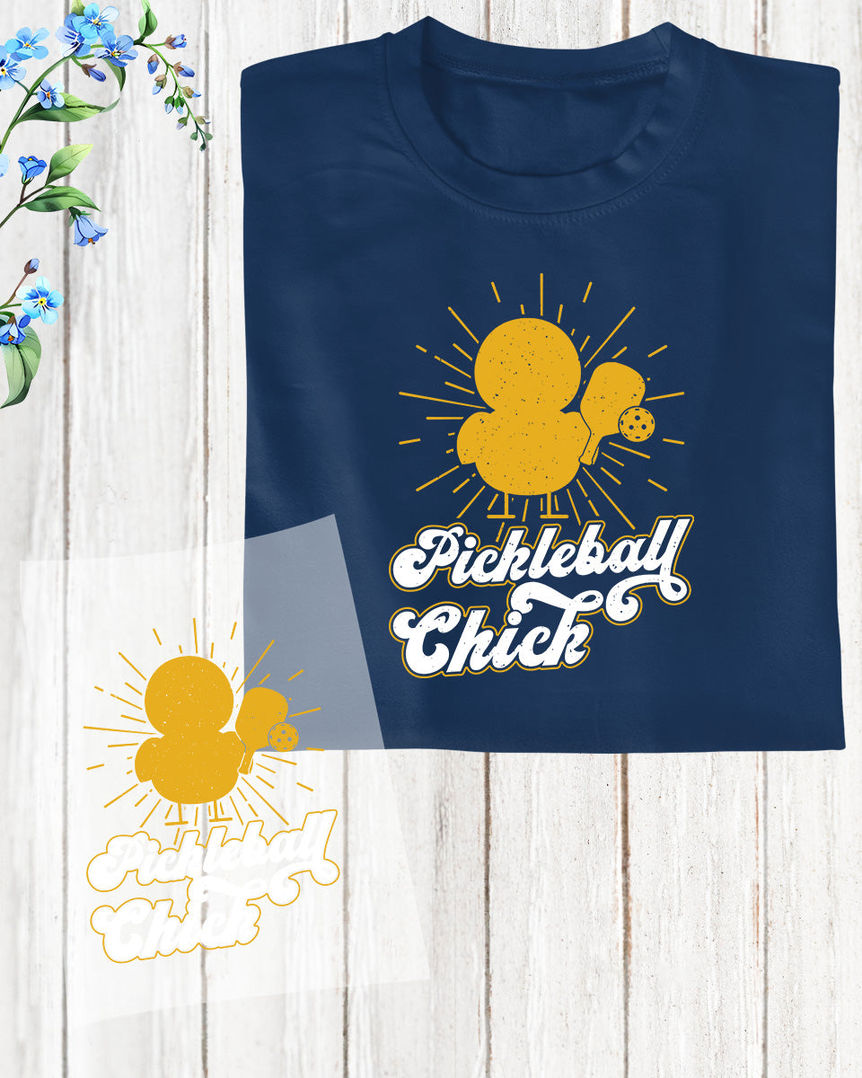 Pickleball Chick Funny DTF Transfer Film