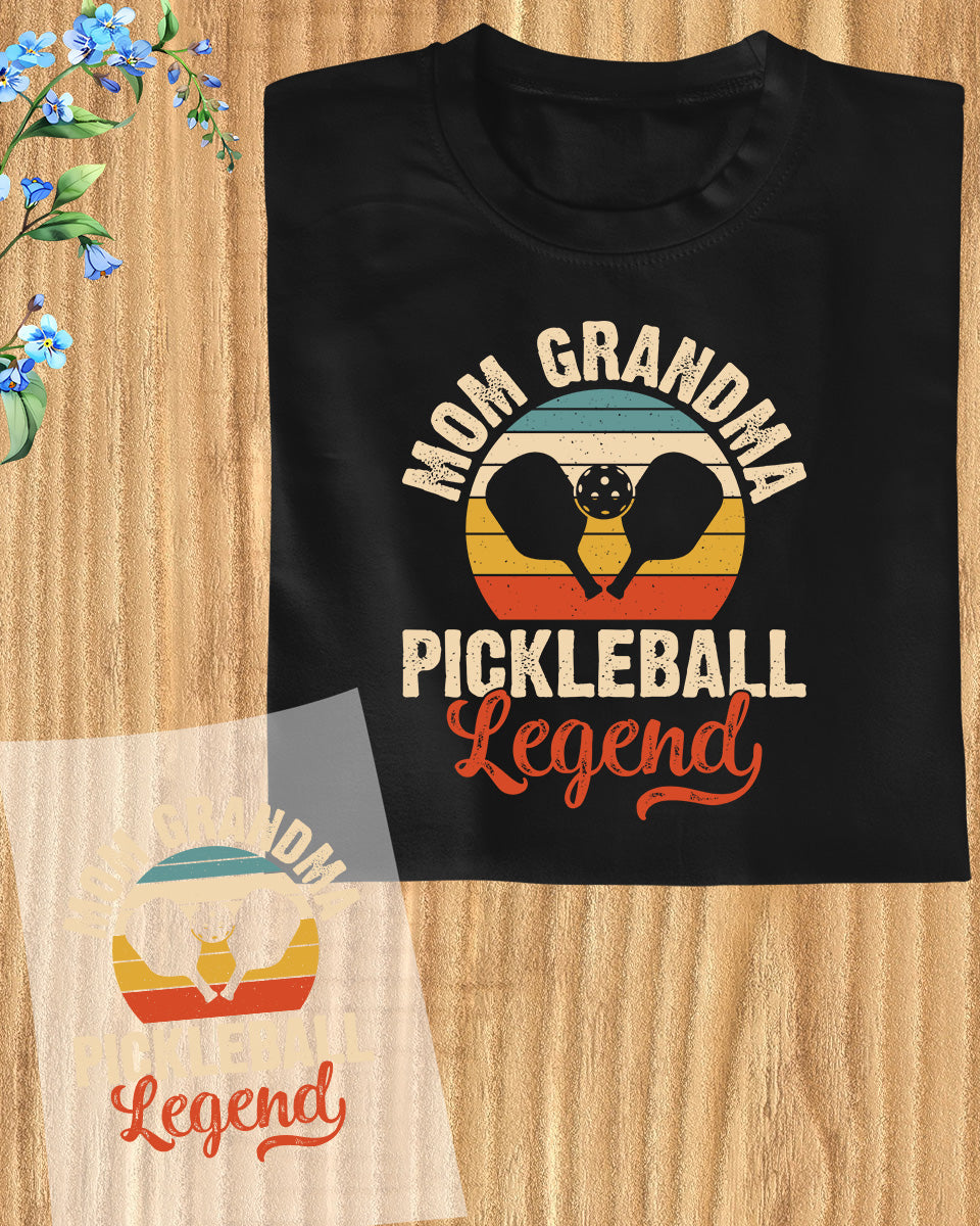 Mom Grandma Pickleball Legend DTF Transfer Sheets