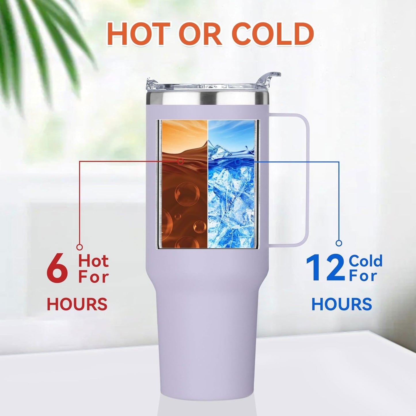 Custom Tumbler Insulated Stainless Steel Tumbler with Handle - 40 oz